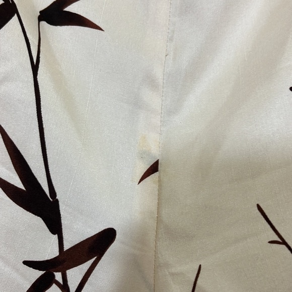 Russell Kemp 100% silk cream pants with bamboo design. Size 8 - Picture 8 of 8